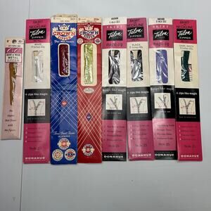Vintage 9" Skirt and Neckline Metal Zippers Lot of 8 NOSIP